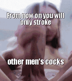 slave2sissyhypno: That’s right, sissy. Other men’s cocks. You no longer have one. You on