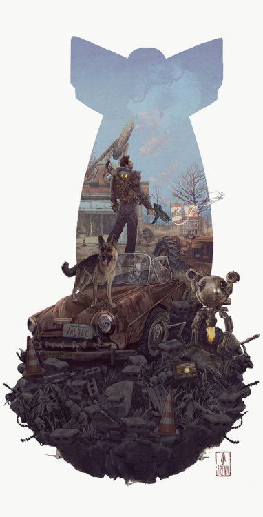 deviantart: The detail and creative composition of this Fallout fan art is utterly explosive. “Fallo