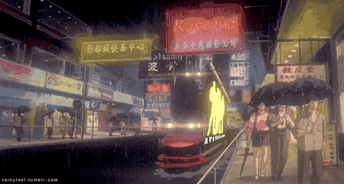 rainyfeel:  RF. 108 - Ghost in the Shell (1995) Rainy night.