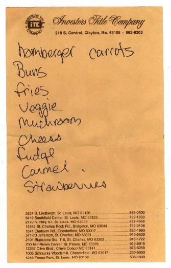djotzi: from the found grocery lists collection