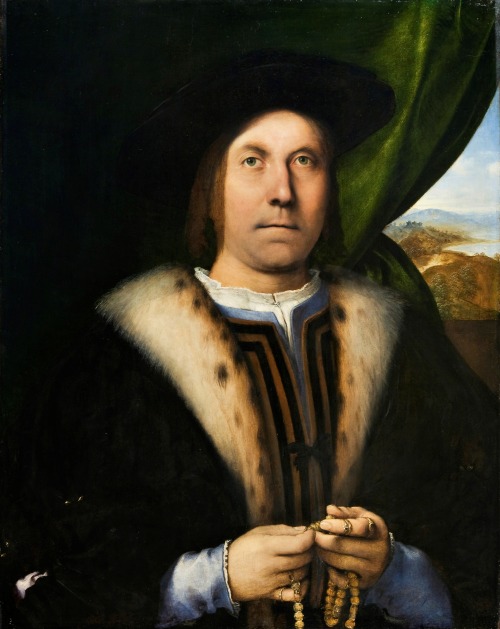 Portrait of a Gentleman with a Rosary, Lorenzo Lotto, between 1515 and 1518