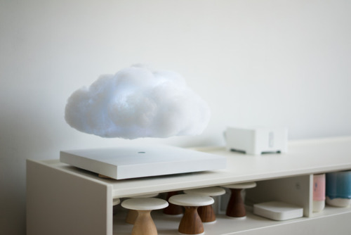 itscolossal:  Floating Cloud: An Electromagnetic Cloud That Hovers on Your Desktop by Richard Clarkson