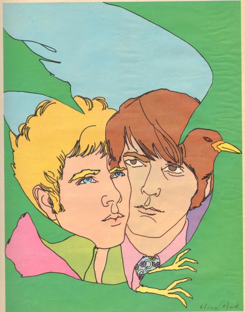 tomthegrocerboy:really cool illustration of chris hillman and roger mcguinn of the byrds, i think fr
