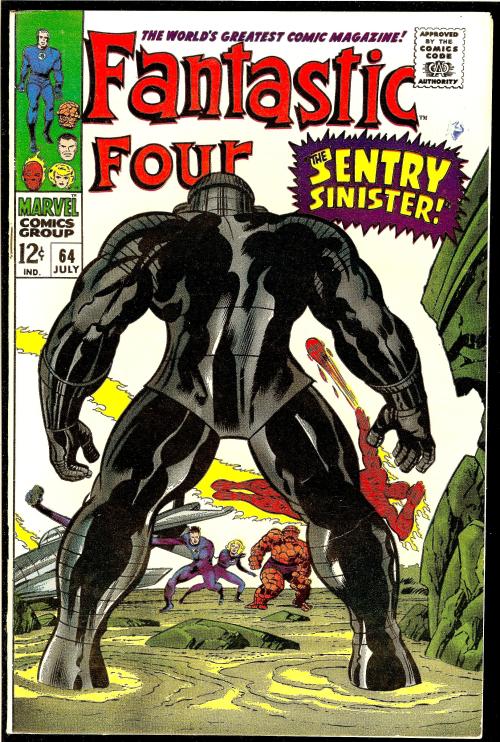 Fantastic Four # 64 , July 1967 , Marvel ComicsOn the cover : Mister Fantastic [ Reed Richards ] ; H