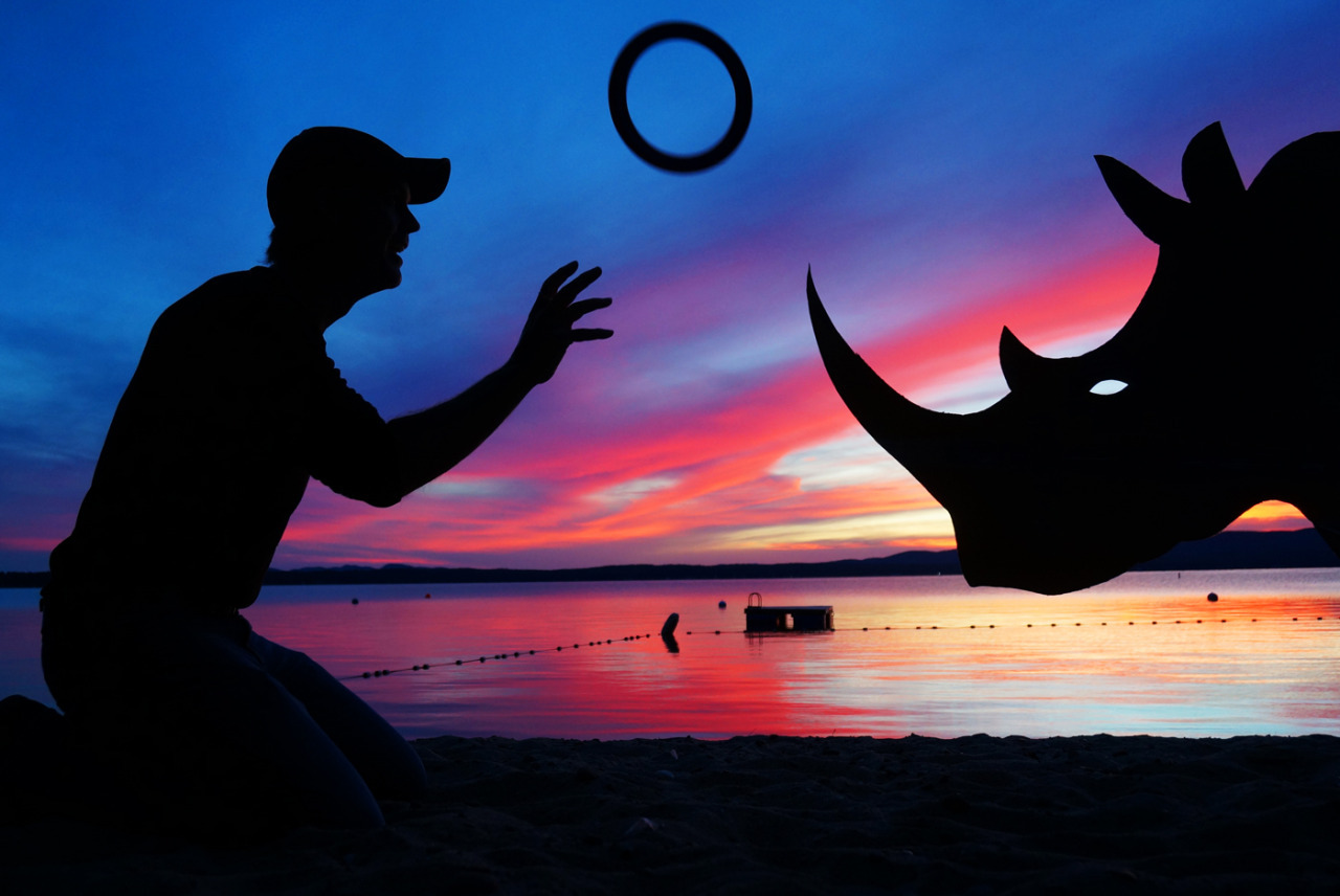 tastefullyoffensive:  Sunset Selfies by John Marshall  “This collection started