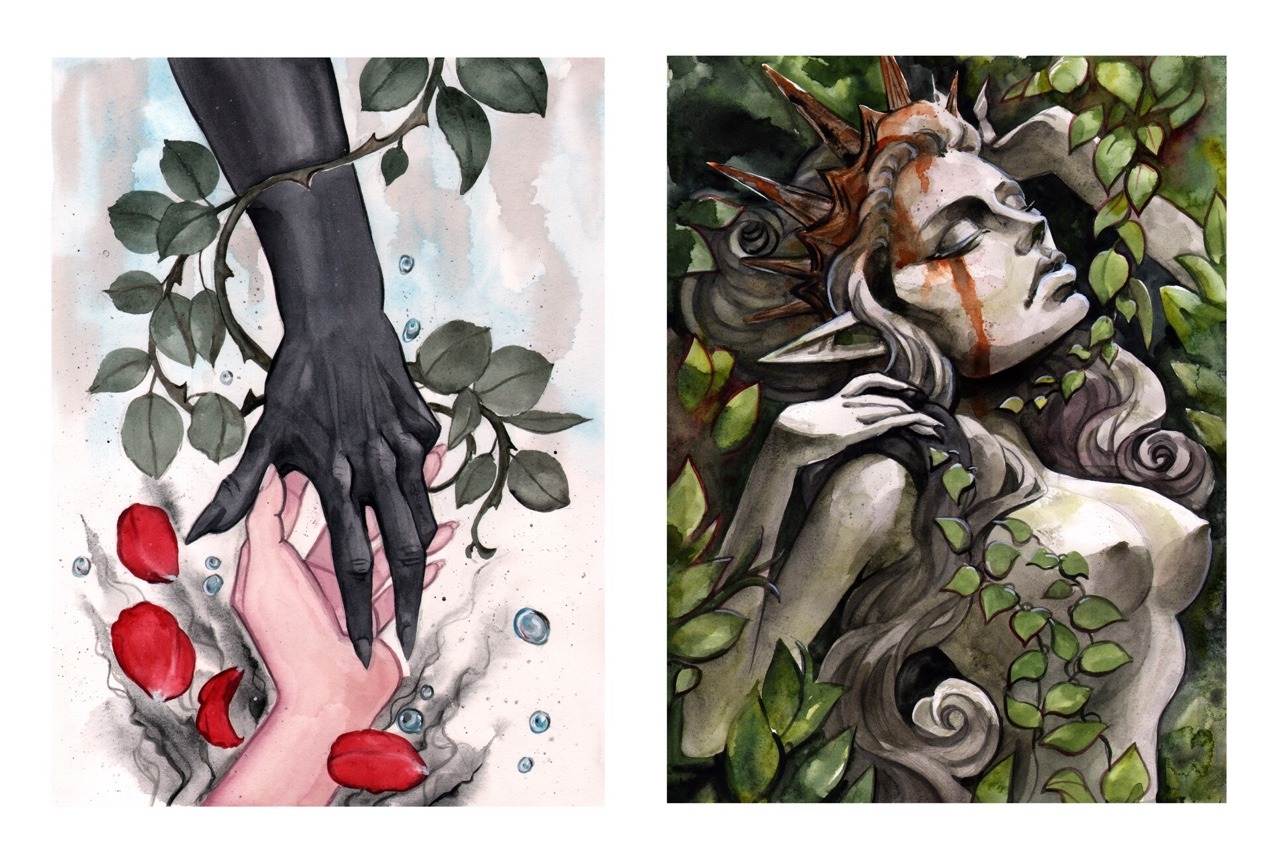 carlationsart:  Chapter Art for Blue Eyes and the Beastling By Carla Wyzgala For