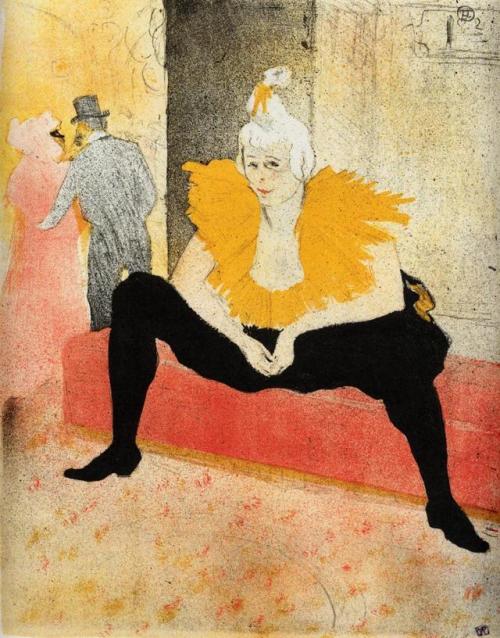artist-lautrec:They Cha U Kao, Chinese Clown, Seated via Henri de Toulouse-Lautrec