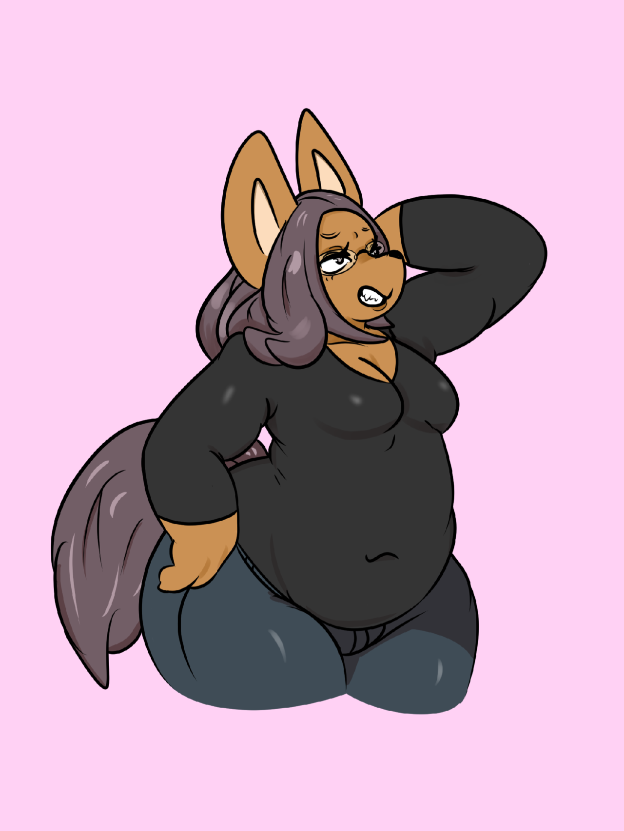 gibbleking: Soft glasses wearing dog 