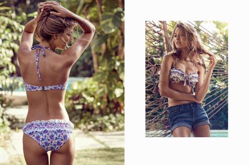 Josephine Skriver for H&M Swim ‘Vintage Romance’, Summer 2015.