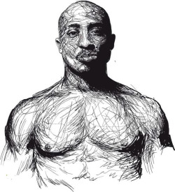 hip-hop-quest:  Tupac Shakur by Andrea Vago