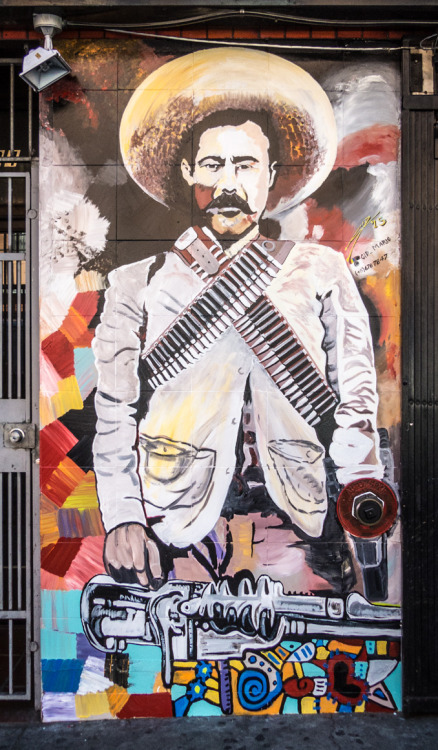 streetartsf:  Pancho Villa. Mario Cid. Photography by Larry Jones Mission @ 16th Street in San Franc