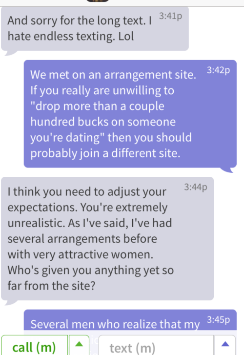 loverofbrownsugar:  sorelle-sugar:  platonicsugar19:BLACKLIST ALERT.This man is a total time waster and has a very “salty” attitude.He responded to my final text saying that he would never pay anybody for the first date, (even though I drove a good