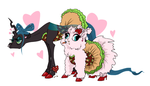 asktechnowizard:
“So a couple days ago I was streaming, and Mr. Flufflemod joined my stream! I thought I might give him a special surprise. :3 BELLES OF THE BALL (no Fluffle we do not eat the corsages)
Happy Valentine’s/Hearts and Hooves/Singles...