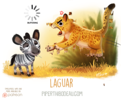 cryptid-creations:  Daily Paint 1625. Laguar