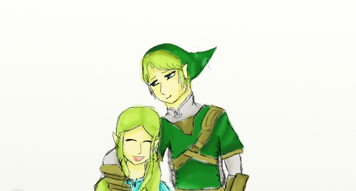 A reeeeeaaaally quick Zelda/Link drawing :3