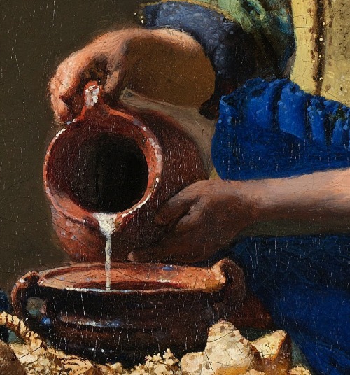 theladyintweed:The Milkmaid by Johannes (Jan) Vermeer, with details 