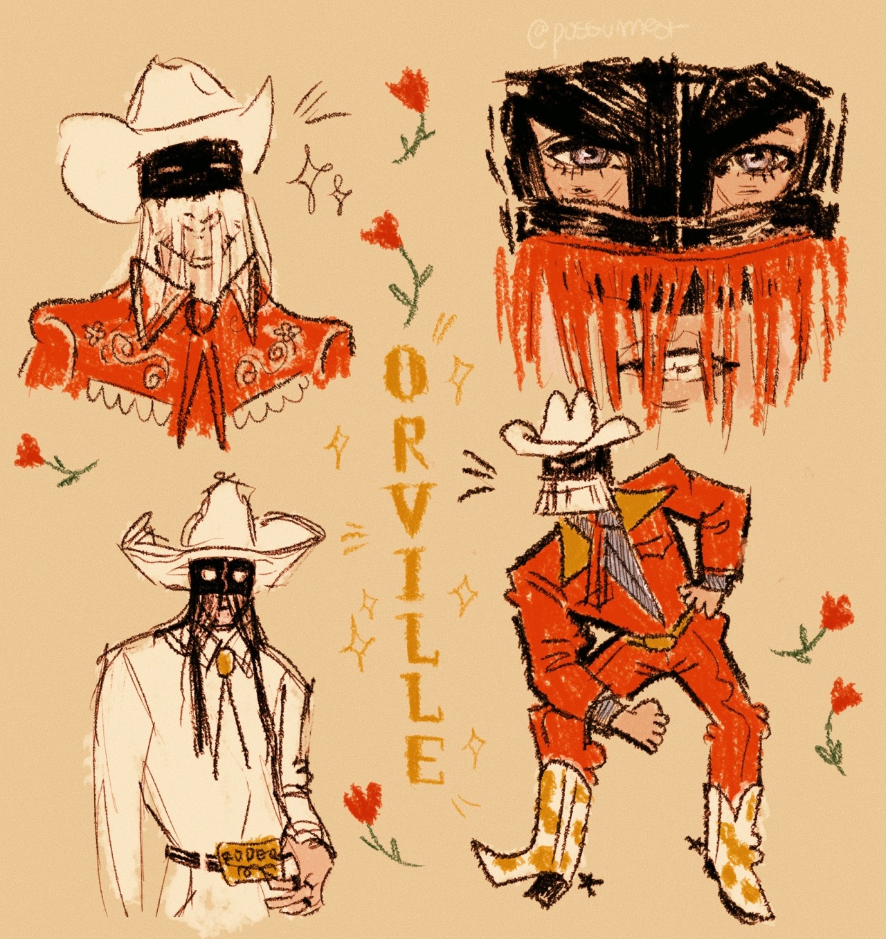 possumnest:cannot stop drawing orville peck porn pictures