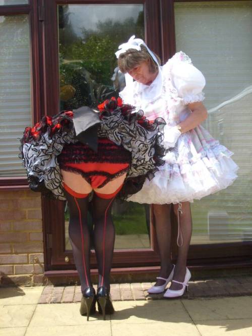 The senior sissy gets ready to punish the new sissy maid. There had been an offer that punishment co