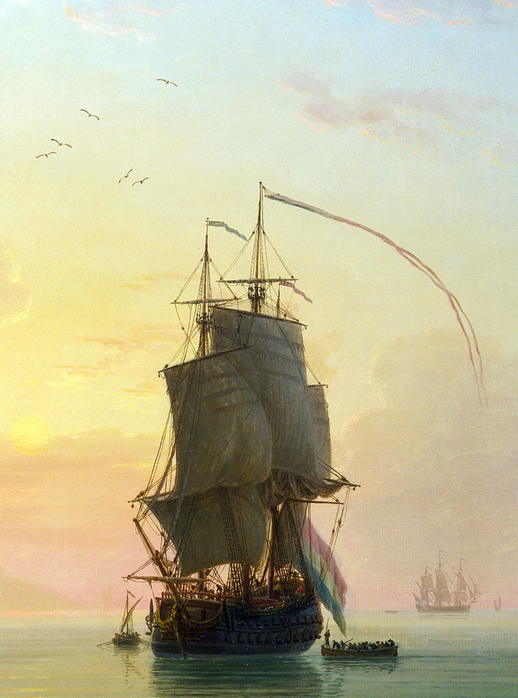slojnotak:  Claude-Joseph Vernet - A Calm at a Mediterranean Port (1770) 