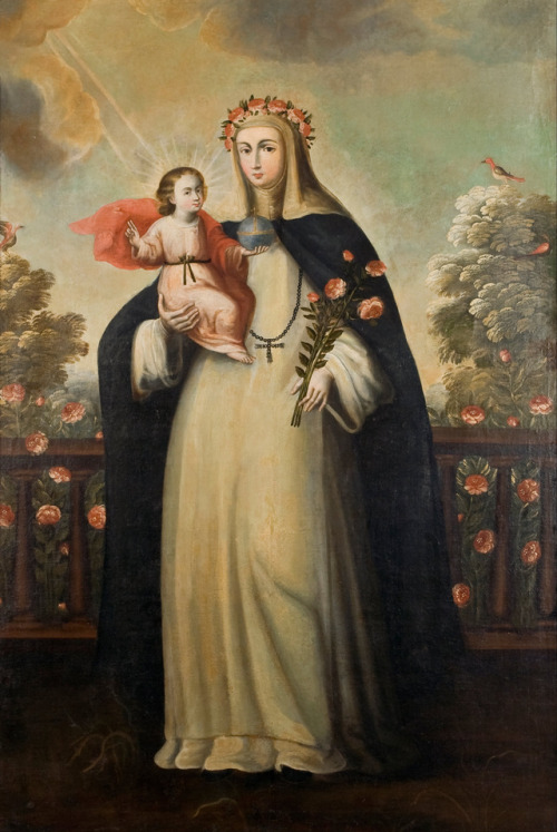 Saint Rose of Lima with the Child Jesus, anonymous Peruvian artist of the Cuzco School, ca. 1680-170