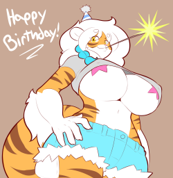 theycallhimcake:  Quick-ish belated birthday thingy for the best tigermom ;w;