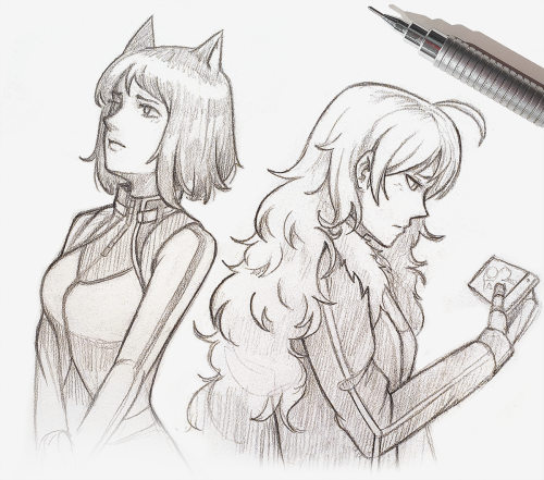 yellownicky: RWBY -Daily sketchs compilation #2  ...IG: @horia.yellow Twitter: @yellow_nic