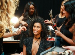 imaanhammamofficial:  Imaan Hammam backstage @ Oday Shakar SS17 