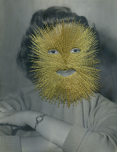 exhibition-ism:  Jessica Wohl embroiders vintage photographs in her “Hand Dseries 