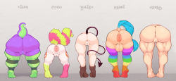 toppingtart: Butt Collab ~ Part 1a bunch of peeps asked me to draw a bunch of butts!lots of fun, and butts ✲ﾟ｡.(✿╹◡╹)ﾉ☆.｡₀:*ﾟ   Twitter • Piczel • Ko-Fi Support me on Patreon   
