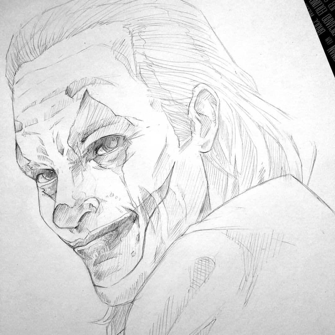 #WIP - #Joker
Warming up for this week’s @baltimorecomiccon ! Will be adding colors shortly 😎 This #OG will be available for grabs at the con and I’m open for #commissions! Stop by the #artistalley Table A205! Looking forward to meeting you!...