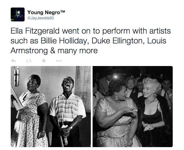 lightskintgawd:actjustly:Day 4 of #BlackHistoryYouDidntLearnInSchool - Ella FitzgeraldMy