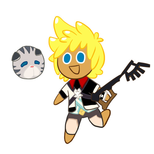 I tried to make a Ventus cookie and his Chirithy pet xD