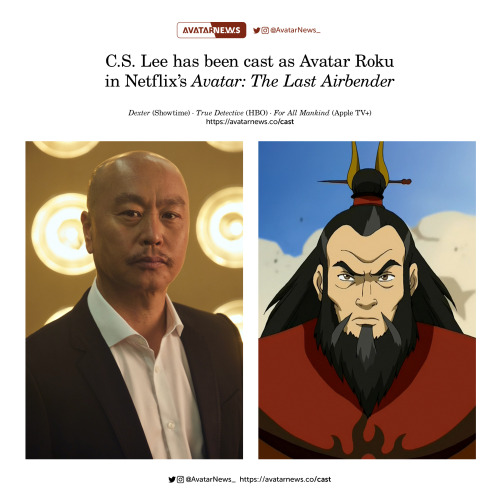C.S. Lee has been cast as Avatar Roku in the live-action Avatar: The Last Airbender series!I can con