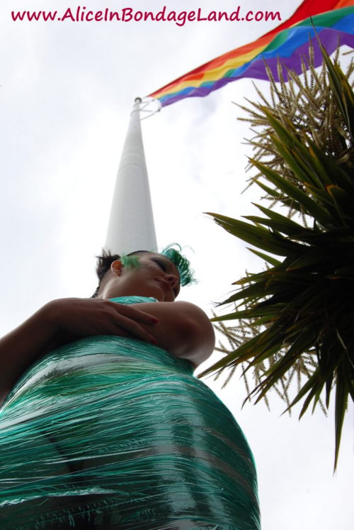 mistressaliceinbondageland:  Pride Flag public adult photos