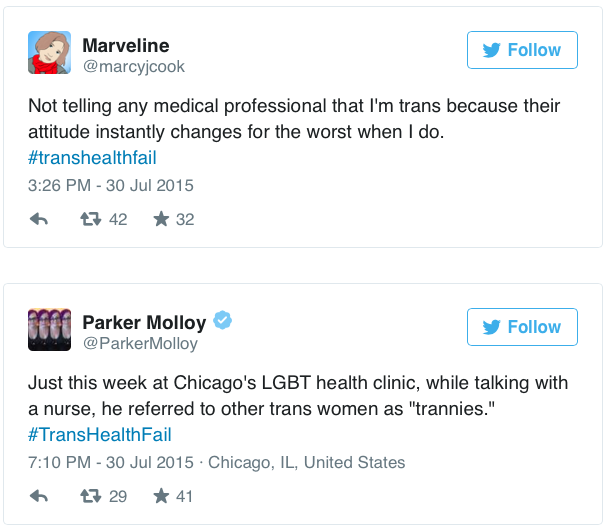 chrysalisamidst:  micdotcom:  Trans people are revealing their healthcare nightmares