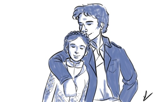 flemme-fatale:90% of the time this sketch took was spent trying to draw leia’s face and crying becau