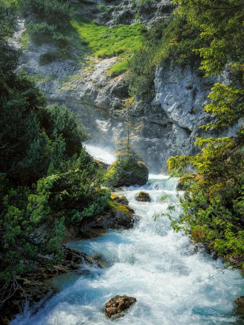 amazinglybeautifulphotography:  The fresh waters of the Rio di Fanes, Cortina d'Ampezzo, Italy [OC] [3300x4400] - Author: tegucigalpa1337 on reddit