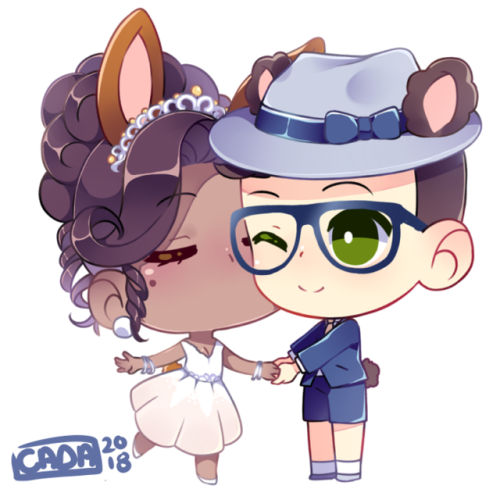 WAHHHH-! This one was super cute to do!! This was for a wedding postcard. Im so happy for them!! and