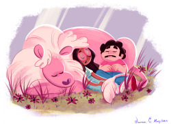 jazzedraws:  Still tryna make this a weekly thing with Steven &amp; Connie doodles just for fun. I even going start numbering these. This picture would be # 3, I think…