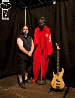 mfkr1:  Post-Paul Gray’s death, one time member Donnie Steele was called upon to tour as Slipknot’s live bassist. To date, Donnie has not appeared on stage–instead playing along backstage. Donnie was the original guitarist for Slipknot, and recorded