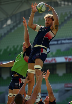 giantsorcowboys:  Lineout King! Higgers Proves Himself Once Again Sovereign Of The Lineout! Get Your Game On, Baby!