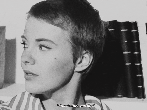 Jean Seberg in Breathless (1960) dir. by Jean-Luc Godard |Richard Siken, from A Primer For The Small Weird Loves  
