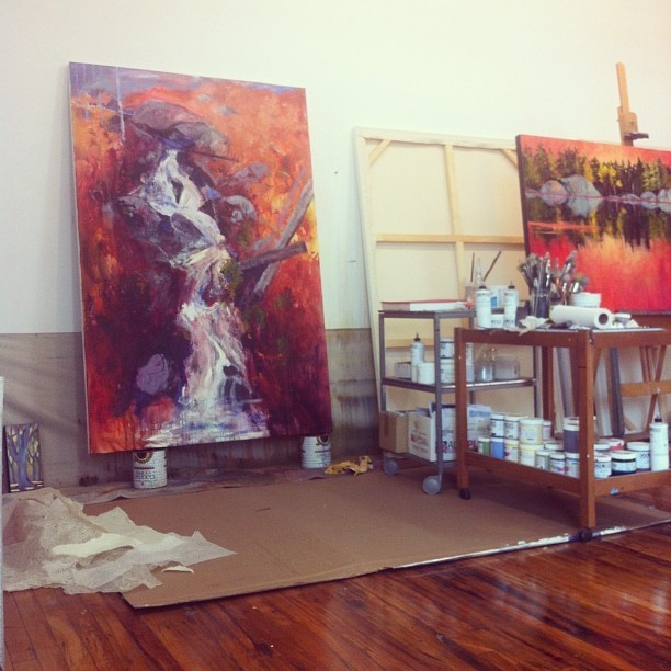 New #painting emerging #studio #sthenri #montreal (at Le Complexe du Canal Lachine)