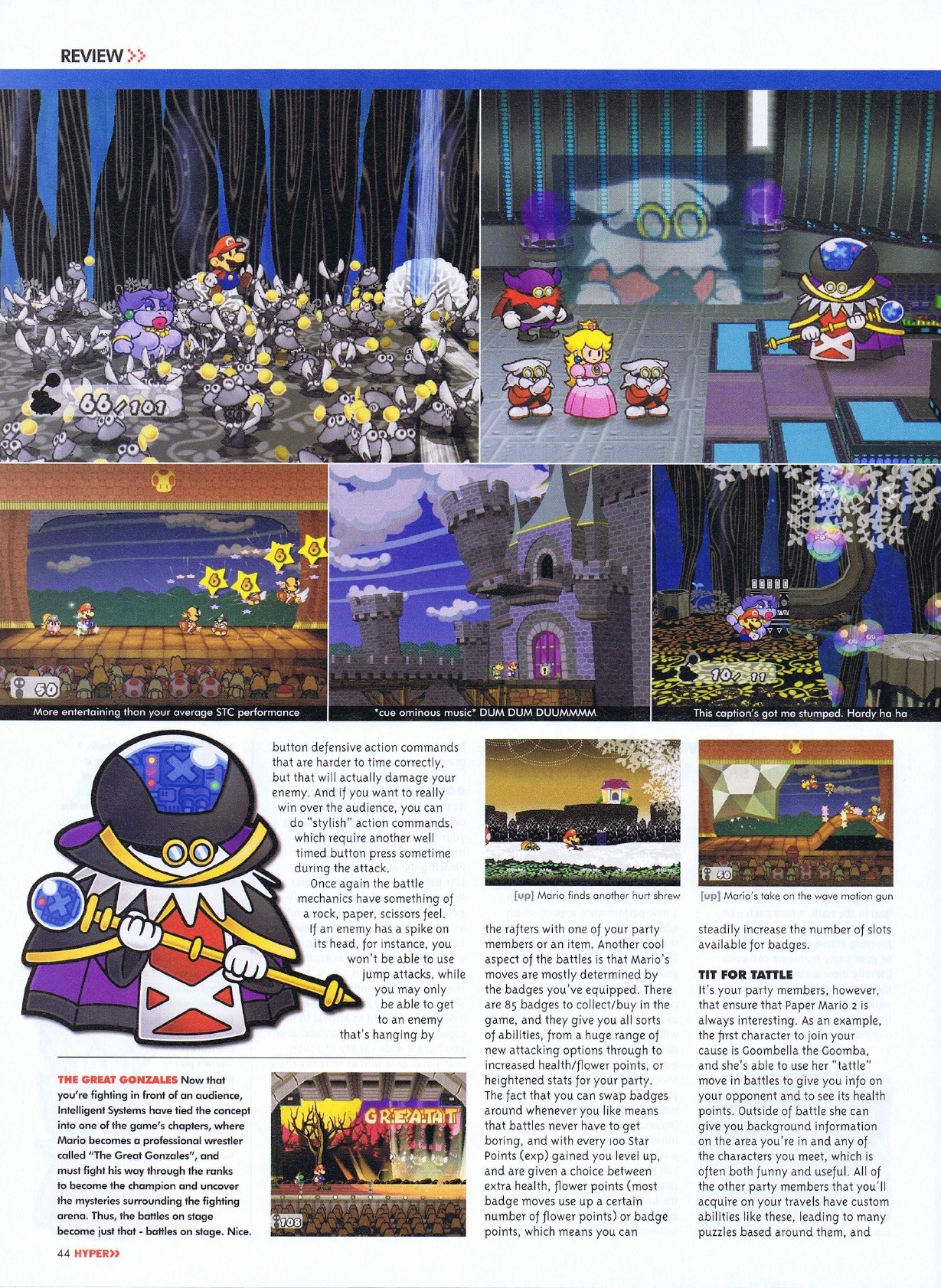 oldgamemags:  Hyper Magazine #134, Dec 2004 - Review of Paper Mario: Thousand Year