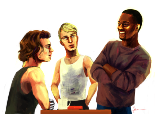 wellthisisembarrassing:Art for @jaxington ‘s fic Four Years Time, for @samwilsonbirthdaybangMajor Pa