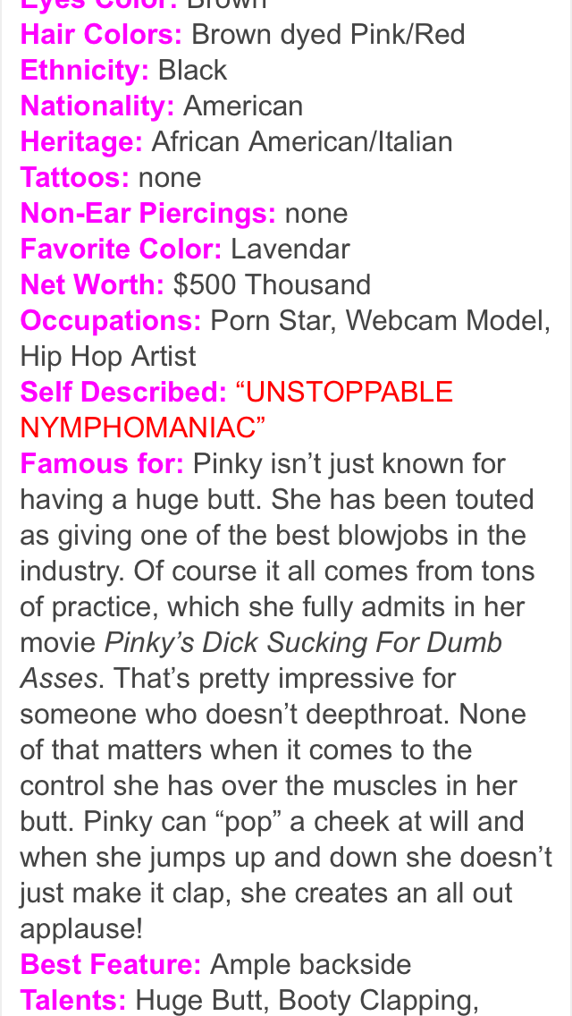 wheelz1624:  TheRealPinkyXXX  My Favorite Black Pornstar  👅💦 💯❤️ 😄😵