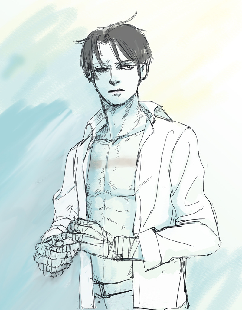 corporal-shitty-glasses:  reiner—braun:  【進撃ログ】シャツ！【腐向け】