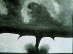 mildhorror:  The earliest known tornado photograph,