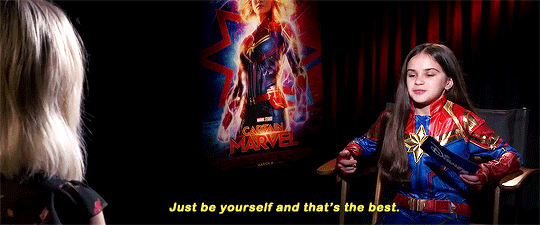 captainpoe:  Brie Larson being interviewed by a superfan of Captain Marvel.