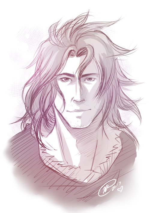 Destressing from an awful day by scribbling up a random Ardyn after finishing ff15&hellip;. Took